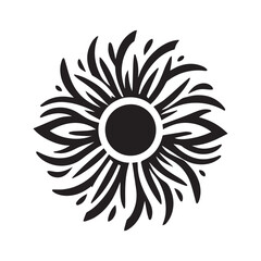 abstract sunflower vector illustration for summer and spring season elements 