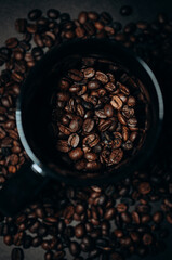 Granos de cafe natural