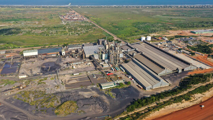 Drone View of Kenmare Resources plc is an established mining company, which operates the Moma Titanium Minerals Mine, located on the north east coast of Mozambique.