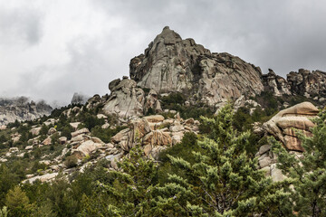 Granitic rock in the pedriza