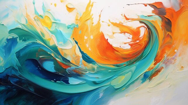 An abstract capturing the essence of fluidity and motion through a series of dynamic brushstrokes and kinetic shapes - Generative AI