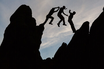 Jumper between rocks backlight