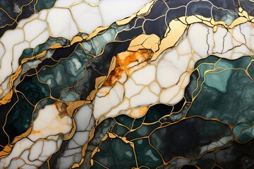 Green and Gold 3D Marble Texture Background, Green marble texture background, luxury marble...