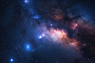 Fototapeta premium Starry universe Milky Way galaxy sparkles with cosmic brilliance