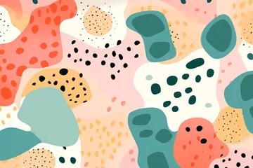 Poster Abstract Terrazzo Background, Boho Terrazzo Wallpaper, Terrazzo Pattern, Colorful Abstract Terrazzo Background, Memphis Background, AI Generative © Forhadx5