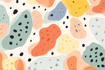 Poster Abstract Terrazzo Background, Boho Terrazzo Wallpaper, Terrazzo Pattern, Colorful Abstract Terrazzo Background, Memphis Background, AI Generative © Forhadx5