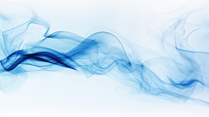 Whispering Serenity, Ethereal Dance of Blue Smoke on Canvas