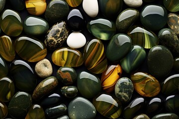 beautiful glass stones gems, Multicolor stones Pebble background, Polish sea glass and stones...