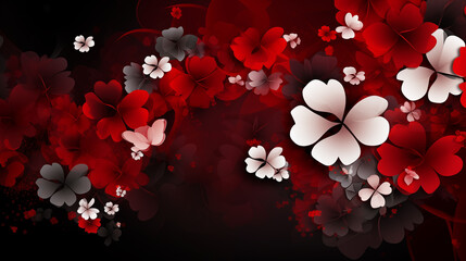 Valentine's Day Art Design Red Wallpapers HD Background for Presentations and Post Cards 