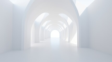 Serenade of Arches, A Mesmerizing Journey Through a Breathtaking Ivory Hallway