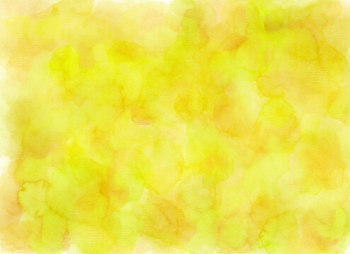 Yellow watercolor background texture