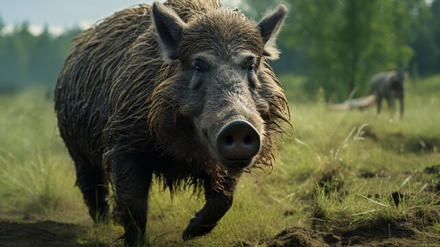 Wild Boar Animal ultra nice Realistic pictures Generated by AI 