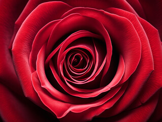 Close up texture of a red rose, natural red background