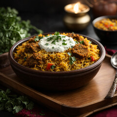 Vegetable Biryani Bliss - A Flavorful Symphony with Cooling Raita