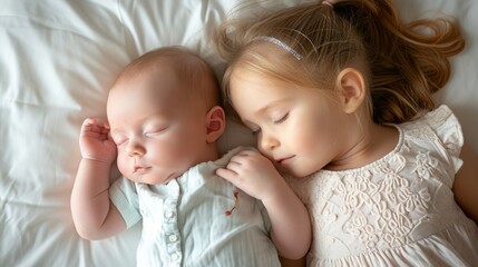 Sibling relationship in the family when the youngest was born. generative ai