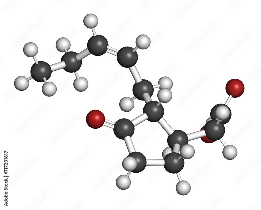 Canvas Prints Jasmonic acid (jasmonate, JA) plant hormone molecule. 3D rendering.