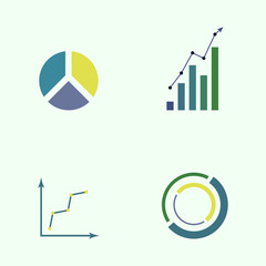 Graph icon vector. Growth icon symbol illustration. Business concept economic