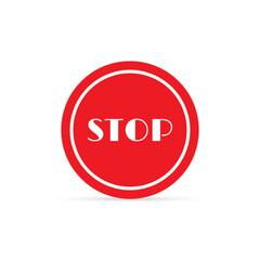 stop sign. stop road signal. Vector illustration in flat design isolated on white background