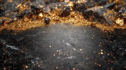 This sophisticated marble texture with its glossy finish and golden lines is indicative of chic and classy architecture and design elements..