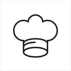 chef hat vector icon line template