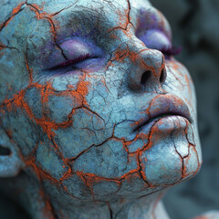 "Rustic Reverie: The Timeless Charm Embedded in Cracked Sculptural Art"