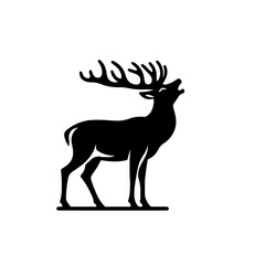 Deer alerting the herd with a distinctive call Vector Logo Art