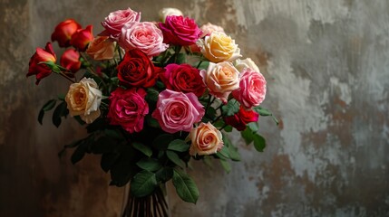 Bouquet of roses generative ai