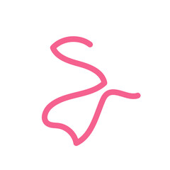 Obraz premium Squiggly abstract line vector