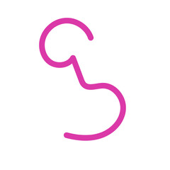 Fototapeta premium Squiggly abstract line vector