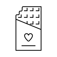 chocolate icon on white background. Vector premium design icons for Valentine's day icons, web site design, mobile app, logo, user interface.