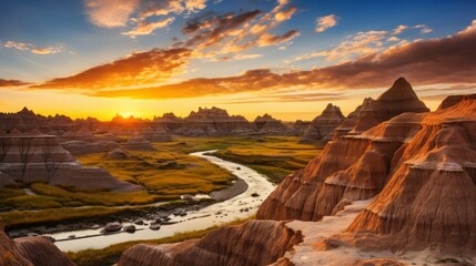 Fototapeta premium River Rocks: Nature's Sculpture Amidst Stone