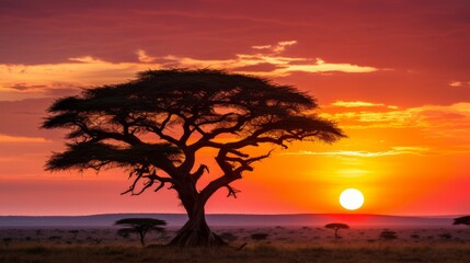 Savannah Serenity: Twilight's Gentle Embrace