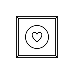 
love button icon linear style sign for mobile concept and web design isolated white background.