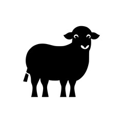 Fototapeta premium black sheep isolated on white