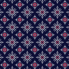 Ornaments motifal winter flowers pattern.