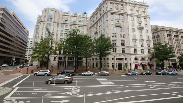 Street corner at the summer day at Washington