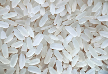 A texture of white rice, close-up