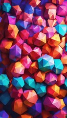 Abstract background with low poly design