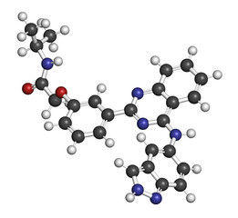 Belumosudil drug molecule. 3D rendering.