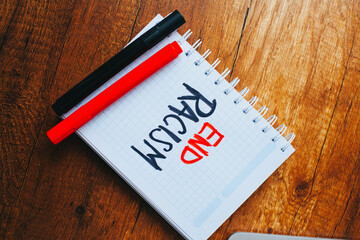 photograph of a notebook with the phrase 