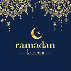 Fototapeta na wymiar islamic banner ramadan kareen with latern and gold texture 