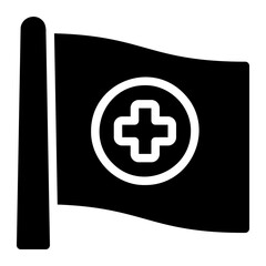 Obraz premium flag glyph icon