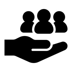 Solidarity glyph icon