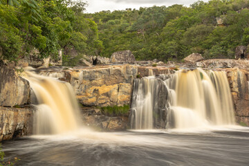 cachoeira na cidade de Buen&oacute;polis, Estado de Minas Gerais, Brasil