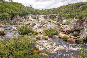 Fototapeta na wymiar cachoeira na cidade de Buenópolis, Estado de Minas Gerais, Brasil