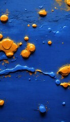 Blue paint wall background texture