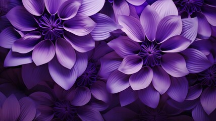 A Vibrant purple-Colored Floral Background Blooms in Exquisite Details - Generative AI