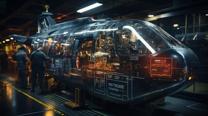 Fototapeta premium Infinite Realms Unveiled: Augmented Reality Training in Industrial Simulations