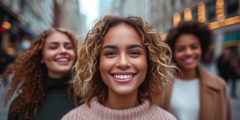 Group of Young Women Standing Together