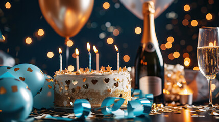 birthday cake and candles